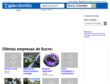 Tablet Screenshot of guia-sucre.guiacolombia.com.co
